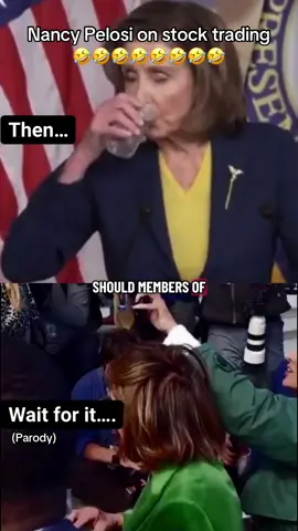 🇺🇸 (Parody) - Nancy Pelosi getting some tough questions about stock trading 🤣🤣🤣🤣 | #republican #nancypelosi #conservativetiktok #politicalcomedy #parody 