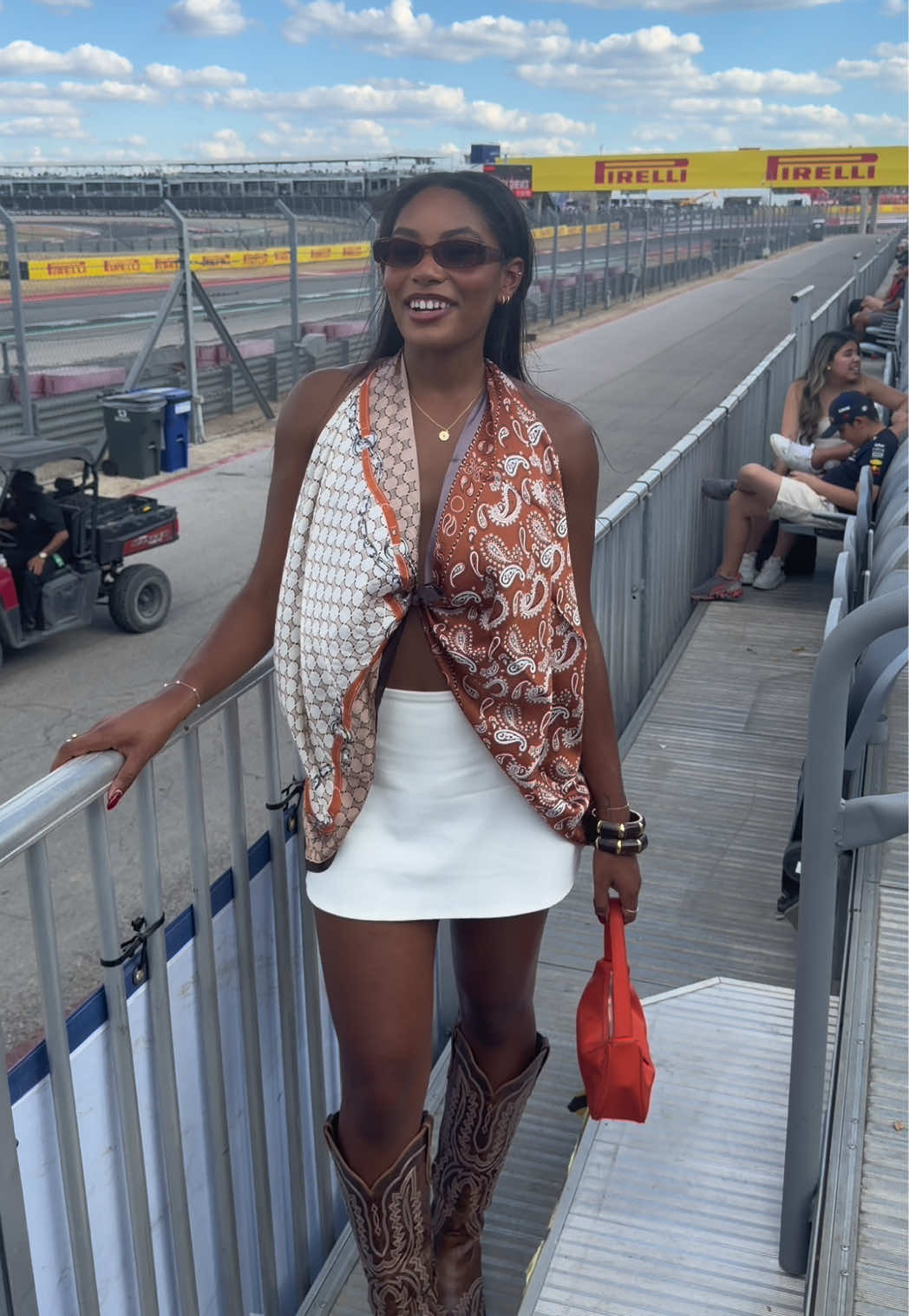 had a lot of trust in this top 😌 shout out to the homies for crowd sourcing this #austinf1 #f1outfits #austinf1outfit #austingp 