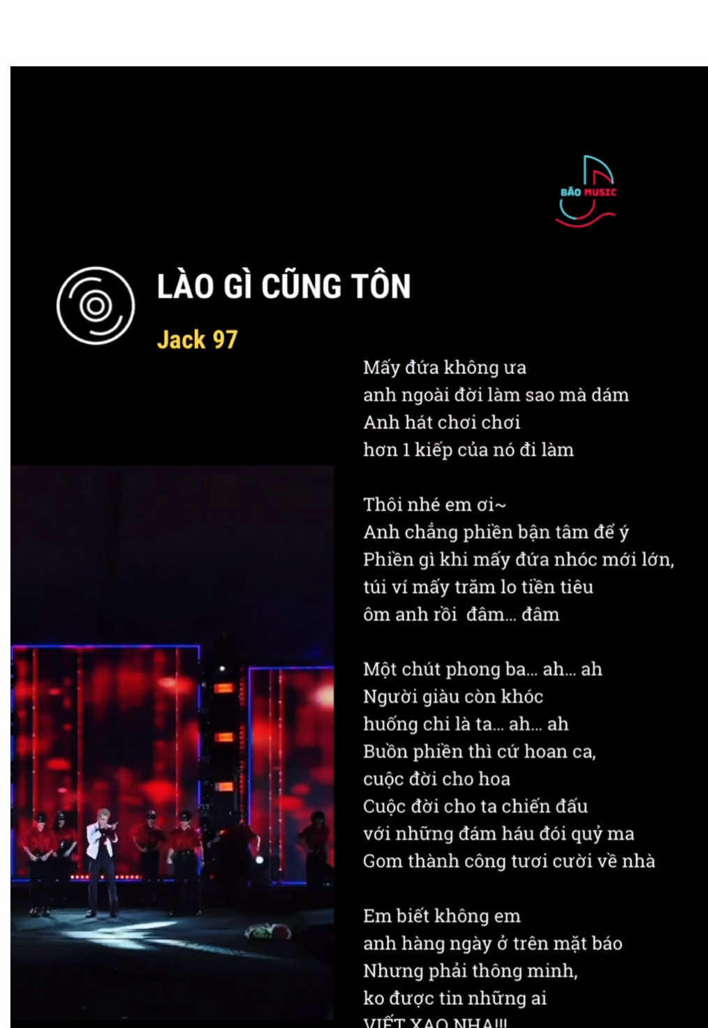 Fan thường kêu anh vì họ LÀO… LÀO GÌ CŨNG TÔN… 😜#nhachaymoingay #nhacchill #jack #laogicungton #xuhuong 