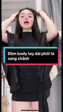 Đầm body tay dài phối tà sang chảnh#thuyxinhlunglinh996 #thoitrang #dambodytondang #damsangchanh 