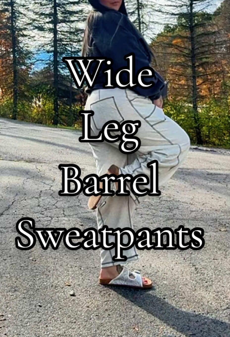Wide-leg pants, cozy layers, and coffee in hand—fall style done effortlessly. #fallfashion #tiktokshopblackfriday #tiktokshopcybermonday #tiktokshopcreatorpicks #barrelsweatpants 