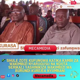 🇹🇿 Shule zote kufungwa katika kambi za wakimbizi Nyarugusu na Nduta – Serikali yashinikiza wakimbizi wa Burundi kurejea nyumbani Serikali ya Tanzania, kwa kushirikiana na Shirika la Kuhudumia Wakimbizi Duniani (UNHCR), imetangaza kufungwa kwa shule zote za Msingi na Sekondari katika kambi za wakimbizi za Nyarugusu na Nduta. Uamuzi huu unalenga kuharakisha mpango wa kuwarejesha wakimbizi wa Burundi nchini kwao kufikia Juni 2026, kufuatia tathmini inayodai kuwa hali ya usalama na amani imeimarika nchini Burundi. Kwa mujibu wa taarifa zilizothibitishwa na MecaMedia Africa, zaidi ya wakimbizi 100,000 wanatarajiwa kufutiwa hadhi ya ukimbizi ikiwa hawatakubali kurejea kwa hiari kabla ya muda uliowekwa. Serikali imesisitiza kuwa hatua hii ni sehemu ya mpango wa kurejesha wakimbizi kwa heshima na usalama, huku ikiahidi msaada wa kimataifa katika mchakato huo. Hata hivyo, baadhi ya mashirika ya haki za binadamu yameelezea wasiwasi kuhusu mustakabali wa elimu ya watoto wakimbizi, wakihimiza suluhu za kibinadamu zinazoendana na haki za msingi za binadamu. ✍️ Mwandishi: Mangwa – MecaMedia Africa 📖 Soma zaidi kwenye: www.mecamediaafrica.com #Tanzania #Burundi #Wakimbizi #Nyarugusu #Nduta   
