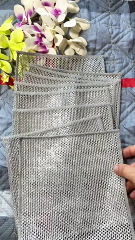 Combo 10 khăn lưới bạc sợi kim loại rửa chén bát chưa đến 10k  trợ ship#giadungnhabo91 #khăn #rửachén 