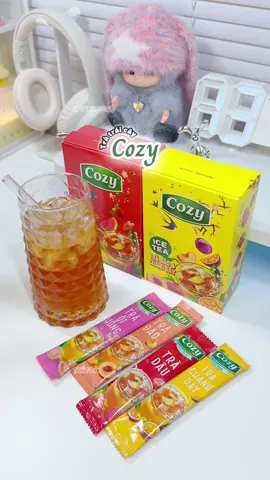 Tự pha trà trái cây tại nhà với trà hoà tan Cozy #louisnone #cozytea #review #tratraicay #tratraicaycozy 