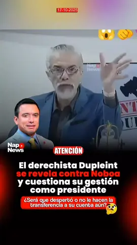 #ATENCIÓN | El periodista Giovanni Dupleint, quien durante meses fue uno de los mayores defensores del presidente Daniel Noboa, ahora adopta una postura crítica y denuncia graves falencias del gobierno en áreas clave como salud y seguridad. Dupleint señaló que los recursos podrían enfocarse mejor en garantizar la alimentación de los policías y ofrecer protección efectiva a la ciudadanía, evidenciando un contraste entre la gestión actual y las necesidades reales del país. Su cambio de postura ha generado un fuerte debate en redes y entre la ciudadanía: algunos lo cuestionan por “pasar del amor al odio”, mientras otros valoran su valentía al señalar las deficiencias del Ejecutivo y abrir un espacio de discusión sobre la crisis nacional. #GiovanniDupleint #DanielNoboa #CrisisEcuador #DebatePúblico