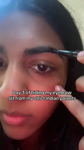 OKAY GUYS QUESTION EYEBROW SLIT FOR HOCO YES OR NO #Homecoming #eyebrowslit #indian #student #Eyeliner