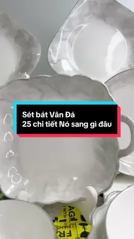 Sét bát aVaan Đá nó sang gì đâu ấy đẹp lắm nha các bà , trời ơi có bàn ăn bằng đá nữa thì bày biện hết nước chấm#minhlaha #giadung #bat #viral 