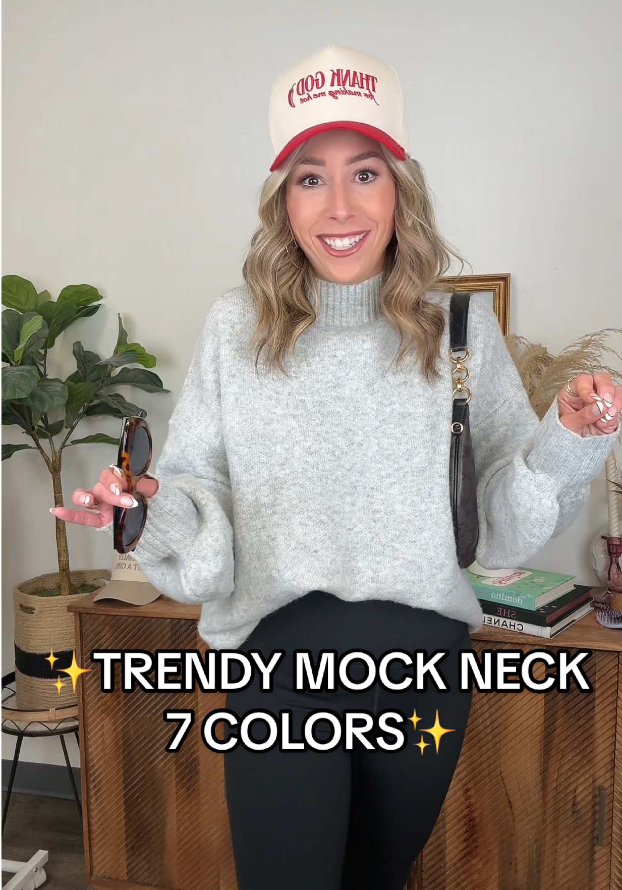 Mock necks are having a MOMENT! This one is sooo cozy and avail in 7 colors! 👏 #sweaterweather #AffordableFashion #OOTD #fallfashion 