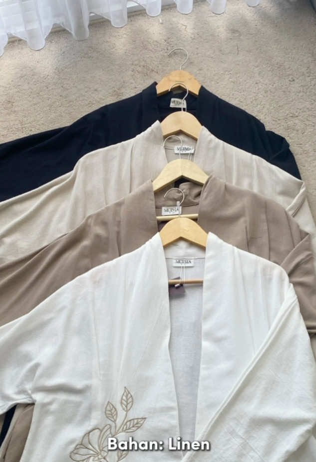 Spill all warna Hannah Abaya ✨ #abayaouter #muslimahfashion #abayalinen 