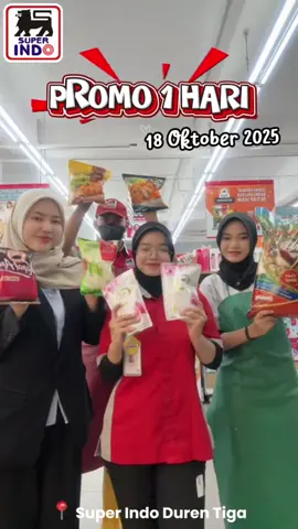 📌 PROMO 1 HARI Halo! para pelanggan setia Super Indo Duren Tiga 👋🏻 tanggal 18 Oktober ada promo menarik lagi nih🤩🤩 • Anak Raja Pulen Wangi Khusus SAK 5kg hanya Rp/sak 88.900 (maks. 2 sak) • 365 Chicken Karaage cuman Rp/pck 39.900 (maks. 4 pck) - 365 Gula Pasir Putih, Kuning hanya Rp/pch 16.750 (maks. 4 pck) - Kanzler Chicken Nugget Crispy, Nugget, Stick Crispy, Chicken Pck 450GR Rp/pck 38.500 - ⁠Kapal Api Kopi Bubuk Special Pck 150GR hanya Rp/pck 18.900 (maks. 4 pck) ‼️ PROMO HANYA BERLAKU 1 HARI, DI TANGGAL 18 OKTOBER‼️ Tunggu apalagi? catat tanggalnya & buruan langsung klaim promo nya ke Super Indo Duren Tiga sekarang jugaaa🤩🤩 #superindo #superindodurentiga #promo #fyp #spillpromo 