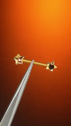 Star barbell for bridge piercing #bodyjewelry #fyp #piercing 