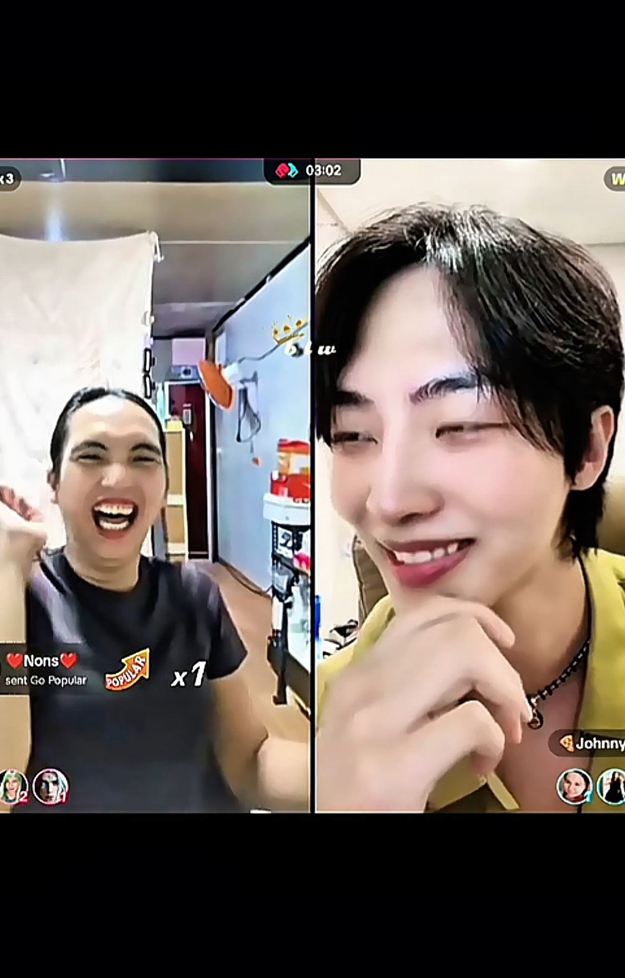 Their first meeting was fun.  😊 👉🏻 @balewew #oppasgirl #johnny🍕 