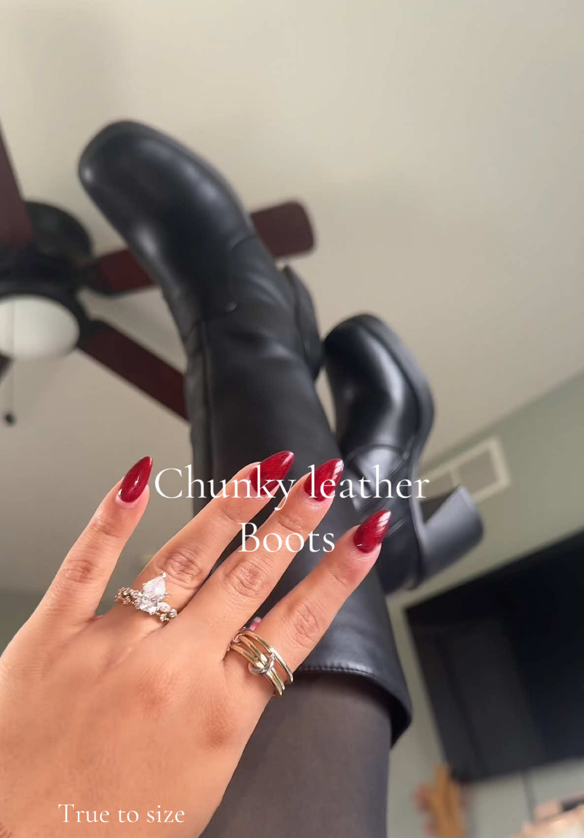 Leather boots 💗 #leatherboots #fallboots #tiktokshopcreatorpicks 