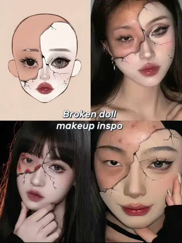#fyp #makeup #4u #brokendollmakeup #crackeddoll 