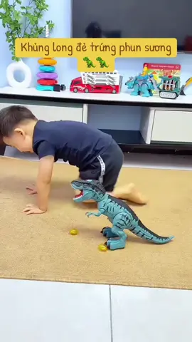 Đồ chơi khủng long đẻ trứng phun sương có nhạc đèn #xuhuongtiktok #fpyシ #viralvideo #dochoi 