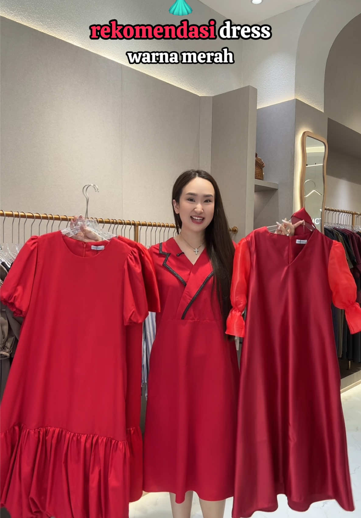 Ini baru sebagian kecil dari koleksi Dress Merah di Victoria ❤️ lanjut part 2?? #dressmerah #reddress #dressjumbo #dressbigsize #dressgereja 