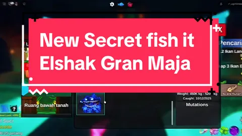 new secret fish it Elshark Gran Maja (Kuil Suci) 1/4M (done) #roblox #robloxjapan🇯🇵 #talon #fishit #newsecret