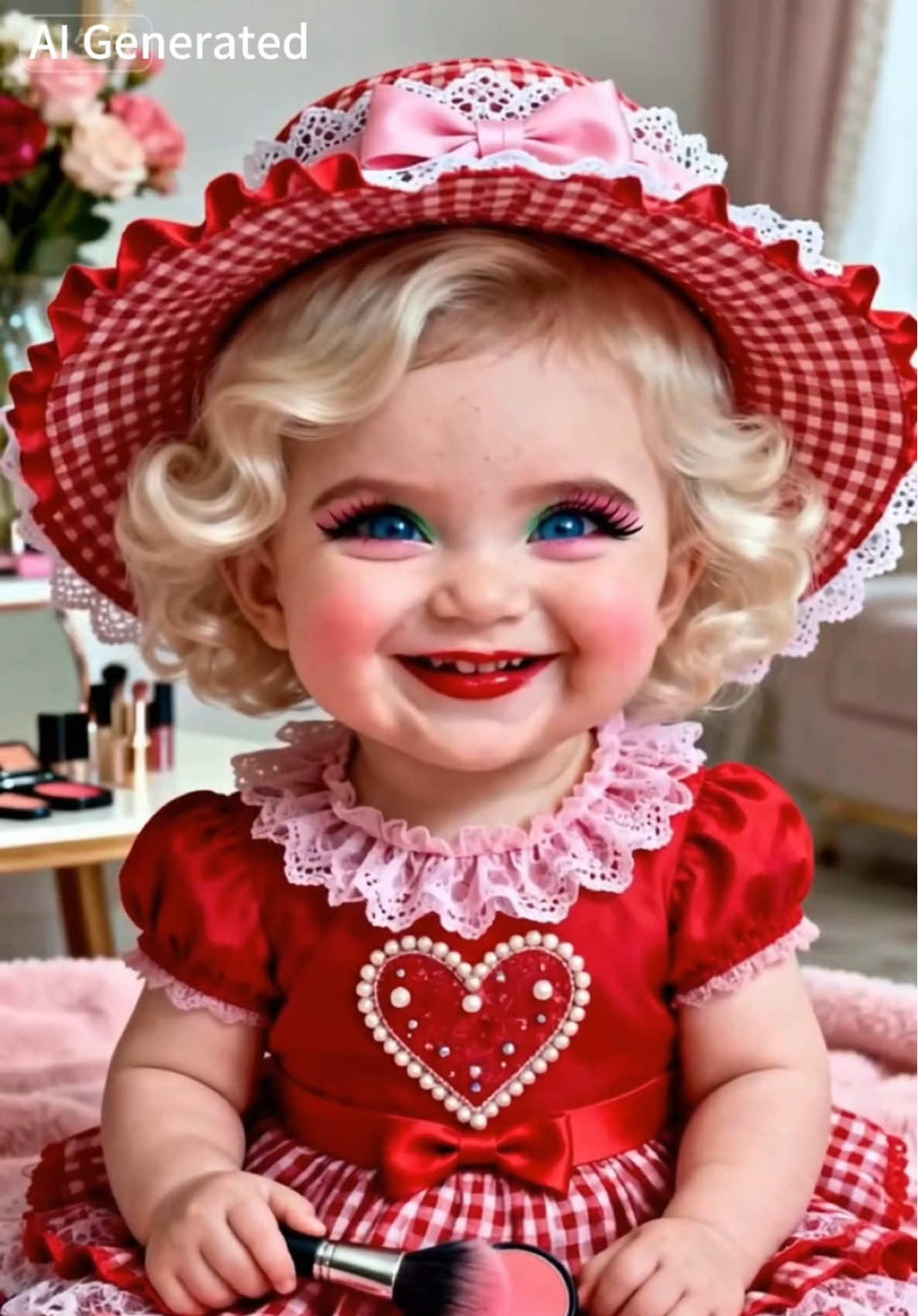 cute baby enjoying makeup #cute baby#babylove#babymakeup#funny baby#babytiktok