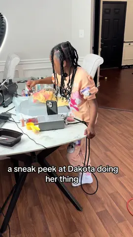 catching dakota in the middle of her making her monster and me getting a prosthetic put on #PaintWithDakota #PrincessOfSFX #SFXMakeup #WorldsYoungestMakeupArtist #HorrorArtist 