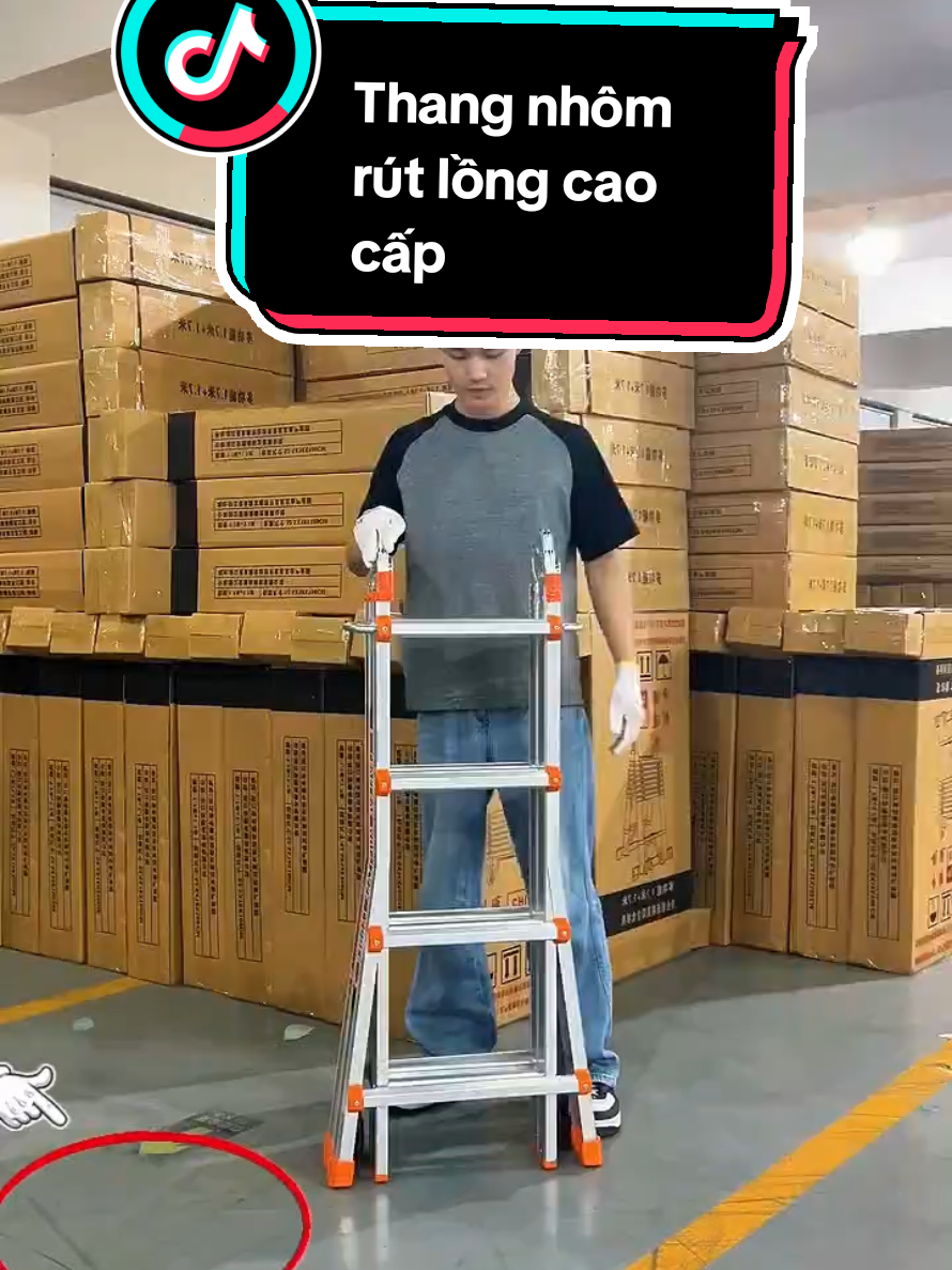 Thang nhôm chữ A rút lồng cao cấp #xuhuong #viral #trending #thangnhomrutlong #thangnhom 