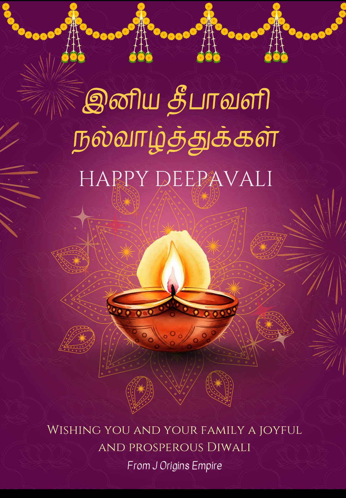 Happy Deepavali to all of you 🪔 From J Origins Empire 😇 #fyp #viral #weddinginvitation #tamil #tamilsong #kalyanam #dumdum #digital #invitations #joriginsempire #deepavali #Diwali #comedy 