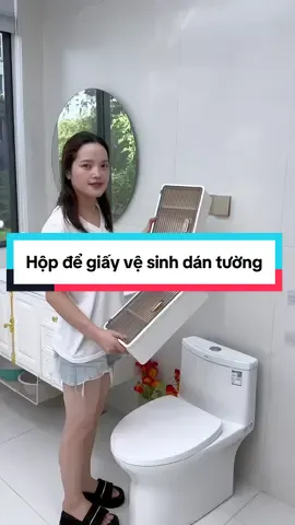 Hộp để giấy vệ sinh treo tường #giadungtienich #giadungthongminh #fyp #hopdegiayvesinh 