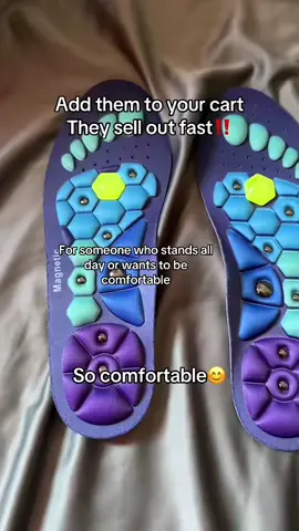Perfect for someone who stands all day or wants to be comfortable😊 #shoeinsoles #insole #comfort #alldaycomfort #magneticinsoles 