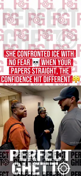 ICE pulled up like they running the block — she said “run the paperwork, baby” 😭 No stutter, no sweat, just pure legal energy 💪🏽💼 They thought she was gonna run, she stood ten toes instead. #PerfectGhetto #YouCantMakeThisUp #ImmigrationChronicles #StreetPower #UrbanComedy