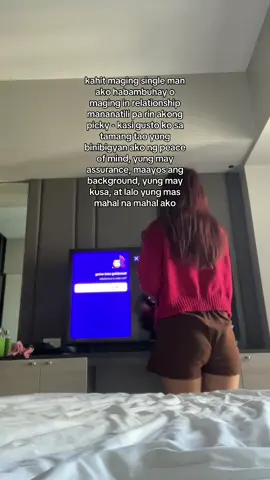 We don’t settle for LESS na kasi! 🤍 Habang tumatanda tayo naiintindihan na natin ang value ng relationship, hindi ito for the show, but for readiness mo sa future kung handa ka bang magkapamilya. Retired na ako sa mga flings and everything. I just want a healthy and mature relationship na. ❤️ Ikaw? Ano gusto mo sa isang tao? I wanna read yours ✨🤷‍♀️ #fyp #foryoupage #dating #Relationship 