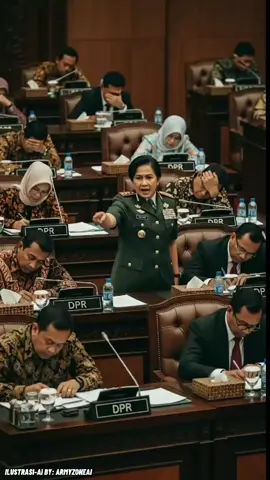 Perwira tinggi TNI wanita KOWAD tegur anggota DPR yang tidur saat rapat😱‼️#shorts #tni #viral #fyp #fypシ゚ 