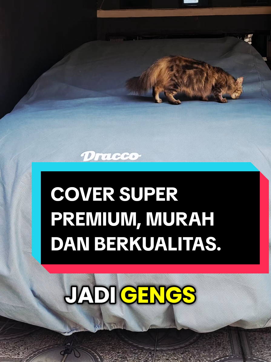 Cover Super Premium Dracco pelindung body mobil maksimal dari panas, hujan, debu, cakar hewan peliharaan. bebas dari goresan. #coversuper #dracco #cover #mobil #pelindung 