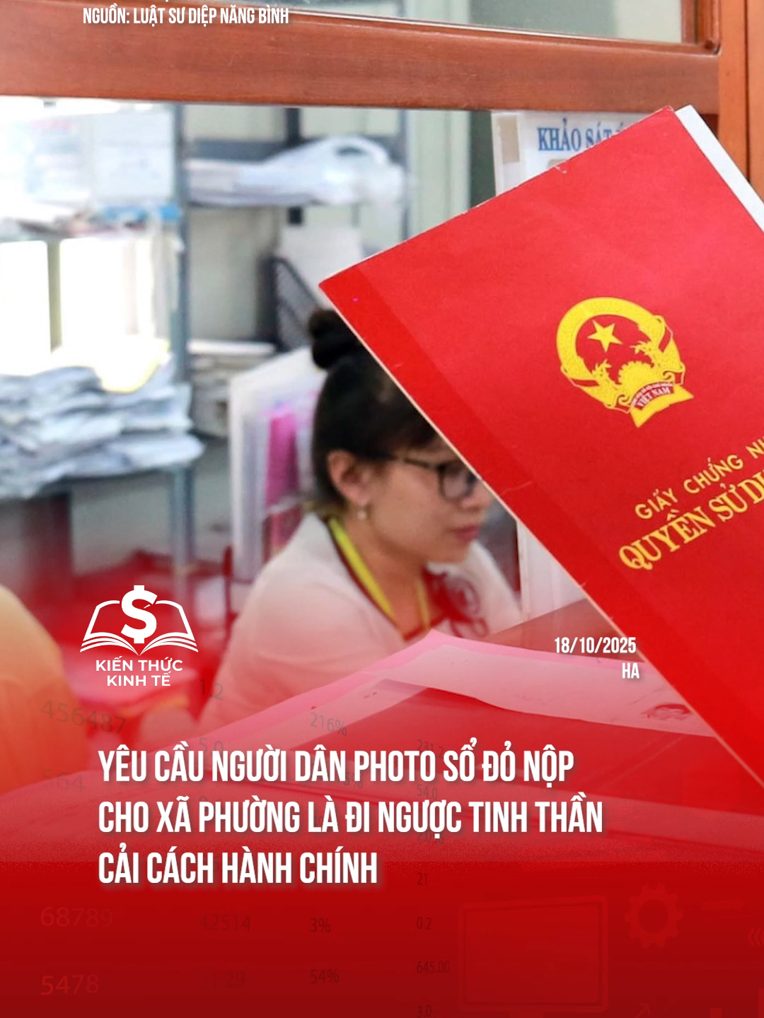 Yêu cầu người dân photo sổ đỏ nộp cho xã phường là đi ngược tinh thần cải cách hành chính #tiktoknews #taichinhkinhte #kinhte #taichinh #batdongsan #bds