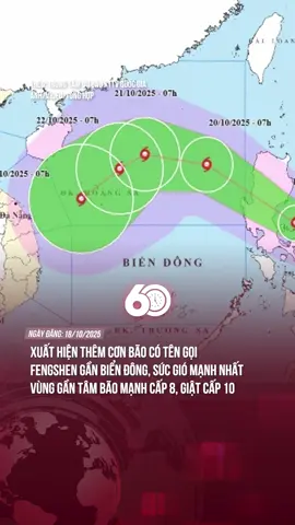 XUẤT HIỆN THÊM CƠN BÃO CÓ TÊN GỌI FENGSHEN GẦN BIỂN ĐÔNG #tiktoknews #theanh28 #60giay