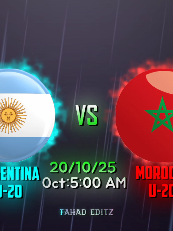 Argentina U-20 vs Morocco U-20..! ☠️🇦🇷🔥 #argentina #messi #football #foryou #alightmotion_edit 