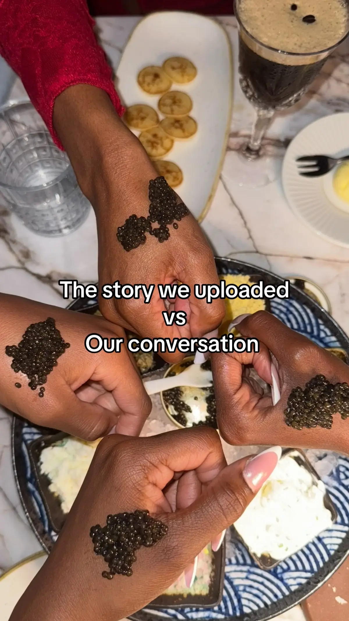 Yes caviar bumps in France but we’re bust girls 😭 