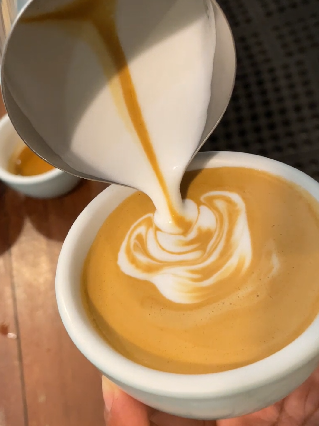 trust the process. ☕️ single origin nicaragua lost pocitos FW #barista #coffee #latteart #coffeeshopsurabaya #rose 