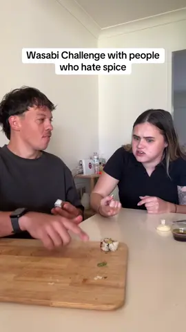 #wasabichallenge #sushi #funny #couple #trend @Macybemrose 