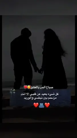 كل شيئ بعيد عن قلبي إلا انت مزدحم بين نبضي والوريد❤️‍🔥#منشن_للي_تحبه #صباح_الخير #عشق #explorepage #حب 