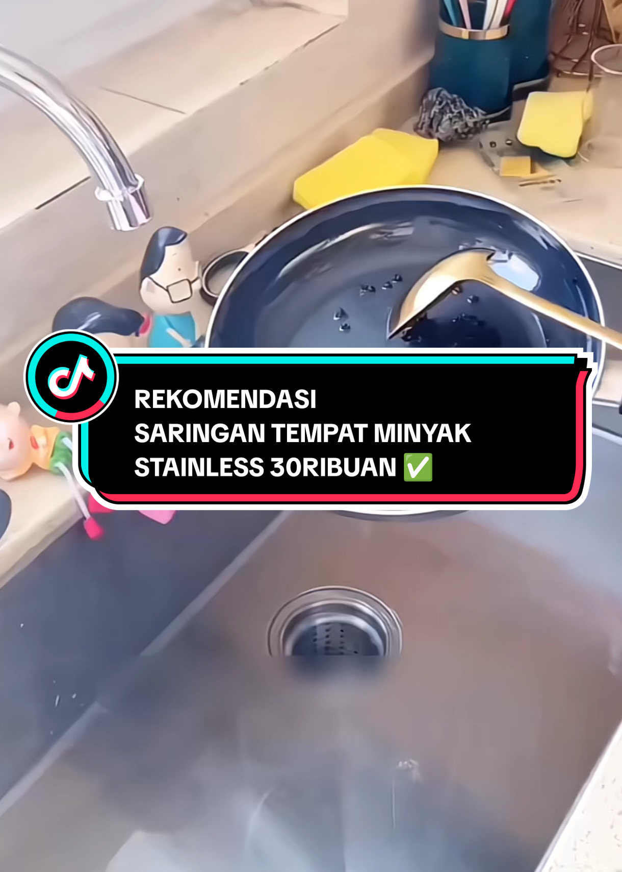rekomendasi saringan tempat minyak stainless 30ribuan #saringanminyak #saringanminyakgoreng #saringanminyakstainless #tiktokshopindonesia 