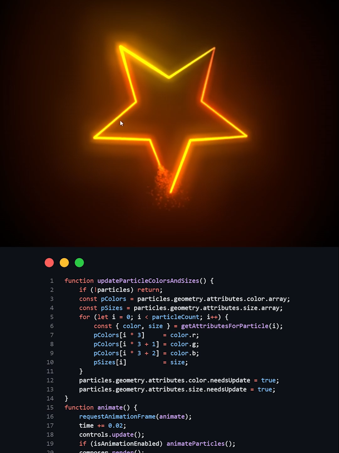Beautiful Breaking Star Animation Using JavaScript! #javascript #htmlcss #webdevelopment #computerscience #animation #fyppppppppppppppppppppppp