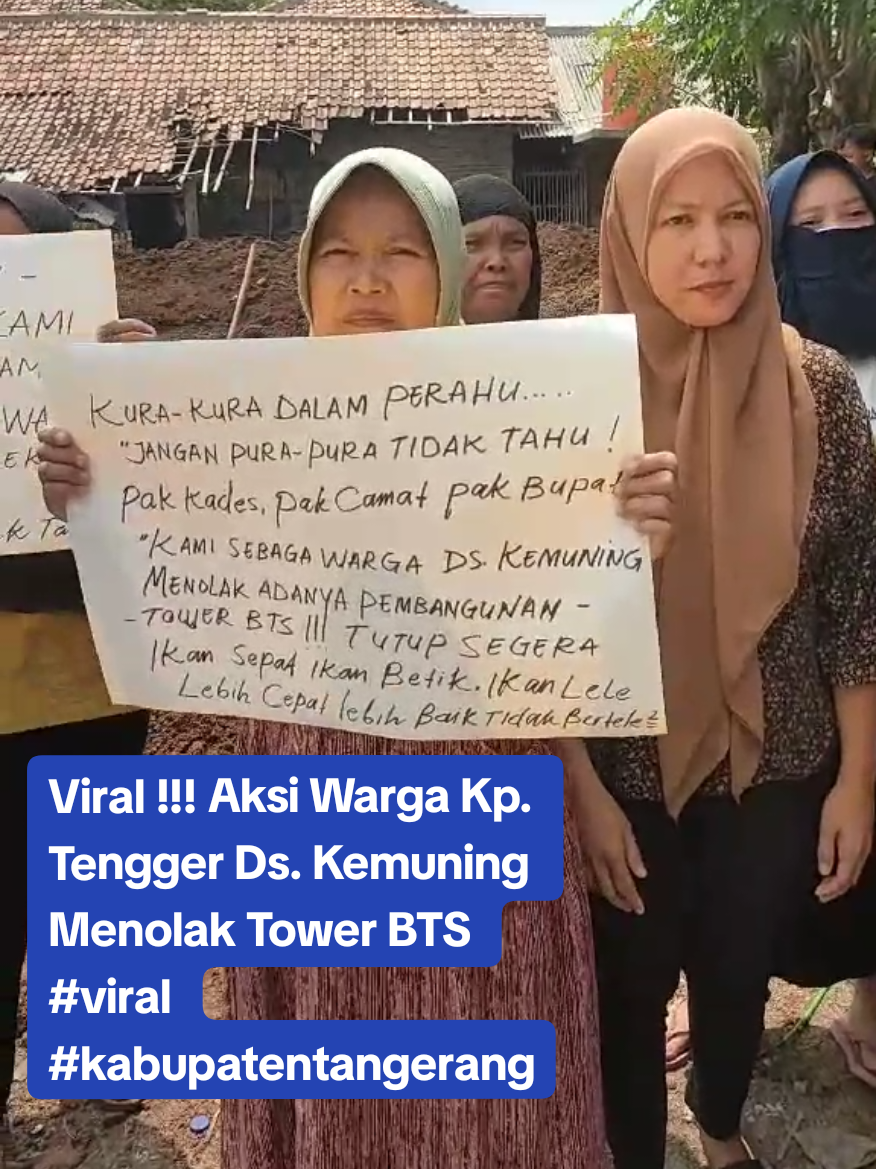 Viral !!! Aksi Warga Kp. Tengger Desa Kemuning Menolak Tower BTS #viral #kabupatentangerang @Moch. Maesyal Rasyid @Intan Nurul Hikmah @Pemerintah Kabupaten Tangerang @ABDI BANTEN @BIMO @Kang Ian Mulyana @Purbaya Yudhi Sadewa @gerindra 