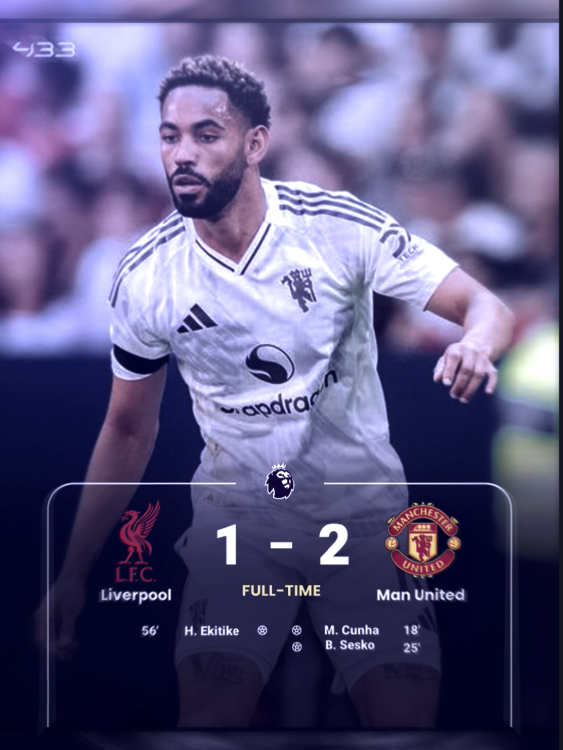 📌Full time Liverpool vs Man United (1-2), king emyu menang wakk🔥 . . ini prediksi!! . #manchesterunited #kingemyu #liverpool #fyp #lwnftbll 