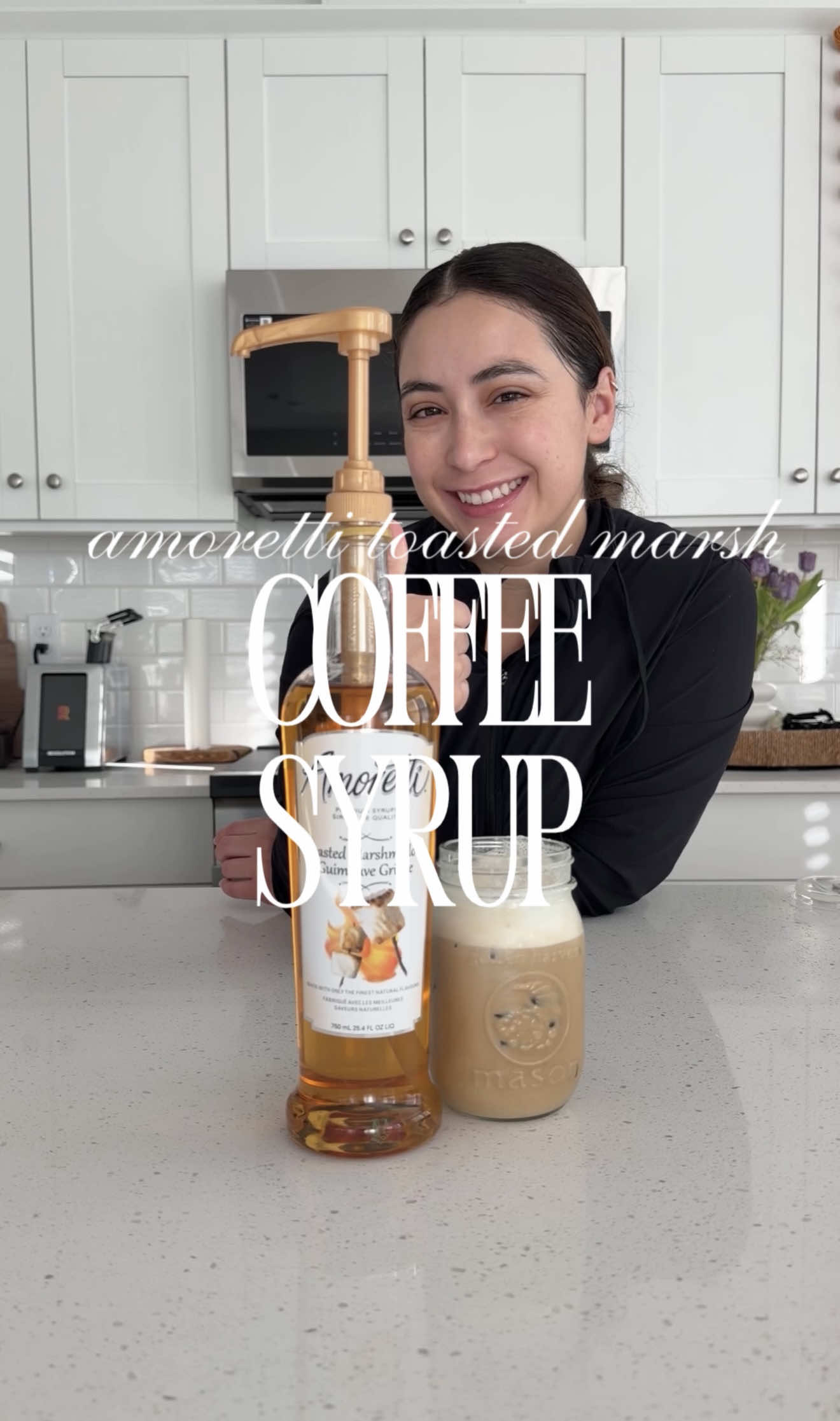 Gifted by Amoretti @Amoretti- ☕️ This was my first time trying an Amoretti syrup & it will not be the last. This syrup is THICK, making it so good. It has no artificial flavors and it is lower in calories!  I definitely recommend the toasted marshmallow flavor! It is a syrup you should have at home😍 #amoretti #amorettisyrups #coffeesyrups #syrups #coffeeathome  