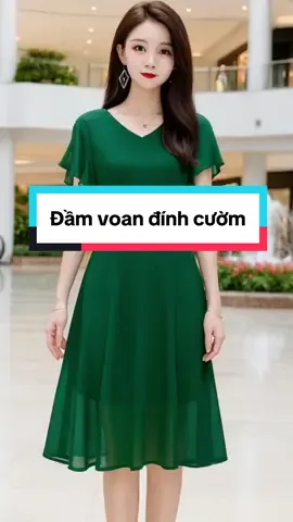 Đầm voan đính cườm#xuhuong #viral #thoitrangnu #damxinh #damthietke 