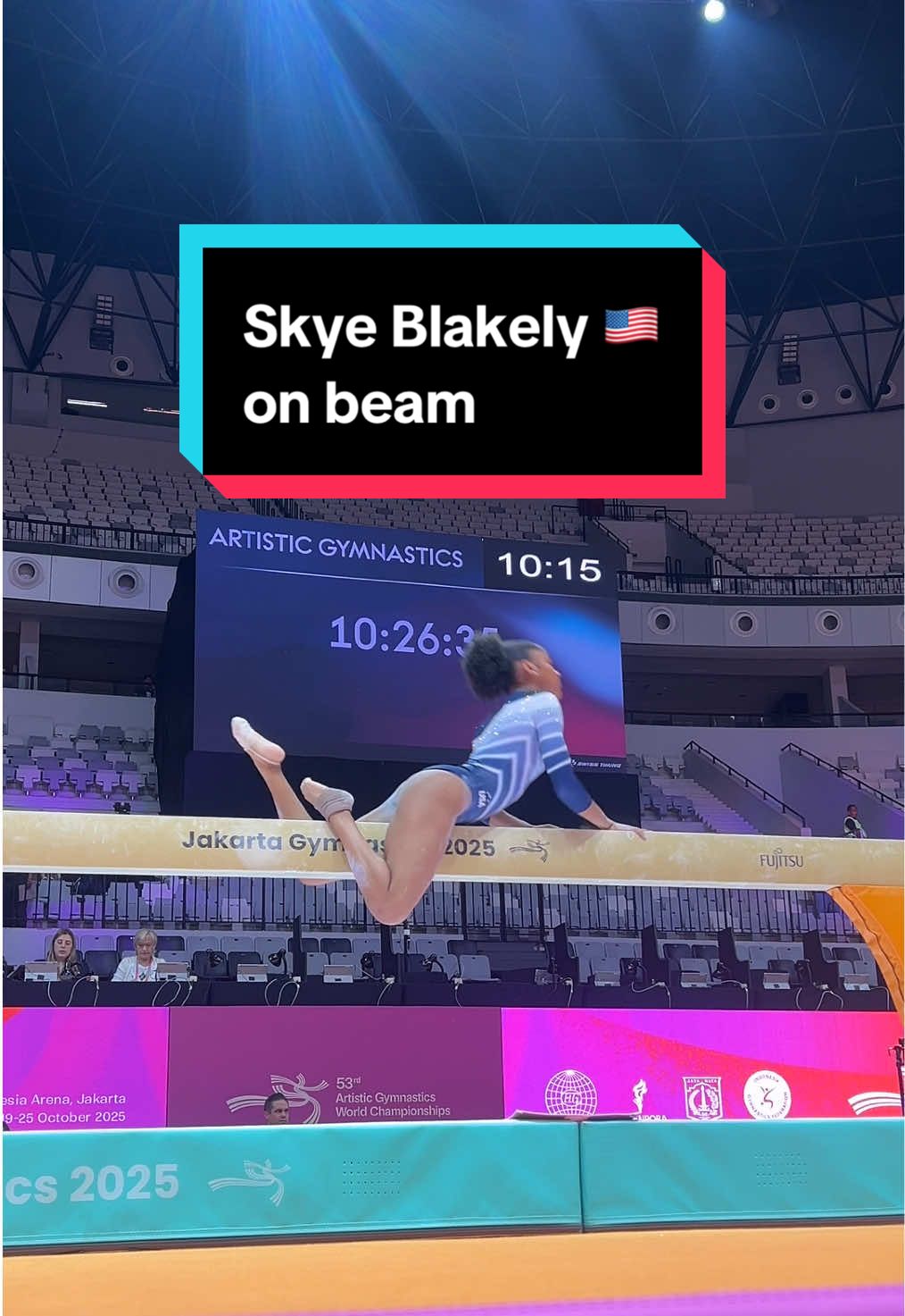 Skye Blakely (USA) 🇺🇸 looking in her element in Jakarta #MoveTolnspire #ARTWorlds2025 #JakartaGymnastics2025 