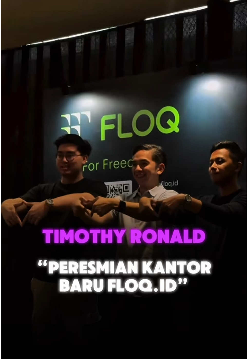 Peresmian kantor terbaru FLOQ👑 #timothyronald #kalimasada #akademicrypto #floqexchange 