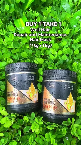 Buy 1 Take 1 Well Hair Repair and Maintenance Hair Mask (1 kg+ 1kg) with freebies #wellhair #wellhairmaskrepair #wellhairmask #hairmask #hairrepair #hairtreatment 