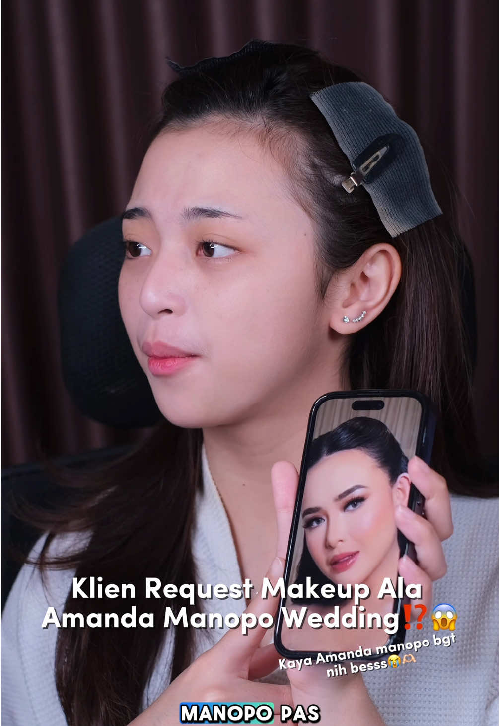 Shik shek shok nya ada banget si makeup kali ini 🥹🥹🥹 Kuncian makeup ringan ala aku adalah pake cushion ! Pilihan aku selalu ke g2g , cus nonton sampe beres ya buat tutorial lemgkap nya 🫶 #makeup #amandamanopo #recreatealook #bride #flawlessmakeup 