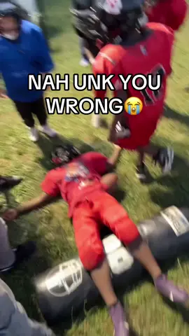 He wrong for that😭 #footballhits #nbayb #oklahomadrill #youthfootball #trending  