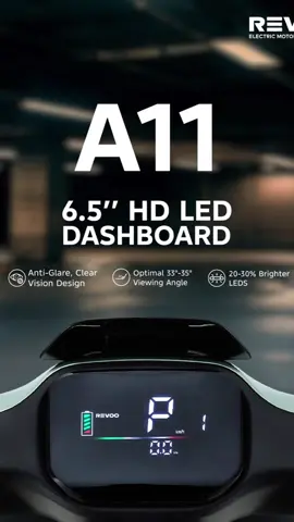 𝐄𝐱𝐩𝐞𝐫𝐢𝐞𝐧𝐜𝐞 𝐮𝐧𝐦𝐚𝐭𝐜𝐡𝐞𝐝 𝐜𝐥𝐚𝐫𝐢𝐭𝐲 𝐰𝐢𝐭𝐡 𝐑𝐄𝐕𝐎𝐎’𝐬 𝟔.𝟓” 𝐇𝐃 𝐋𝐄𝐃 𝐃𝐚𝐬𝐡𝐛𝐨𝐚𝐫𝐝. Bright, anti-glare, and perfectly angled for visibility even under sunlight, keeping your focus sharp and your ride effortlessly clear.  #FutureOfMobility #SmartDashboard #RideSmart #ElectricRevolution #REVOOPakistan